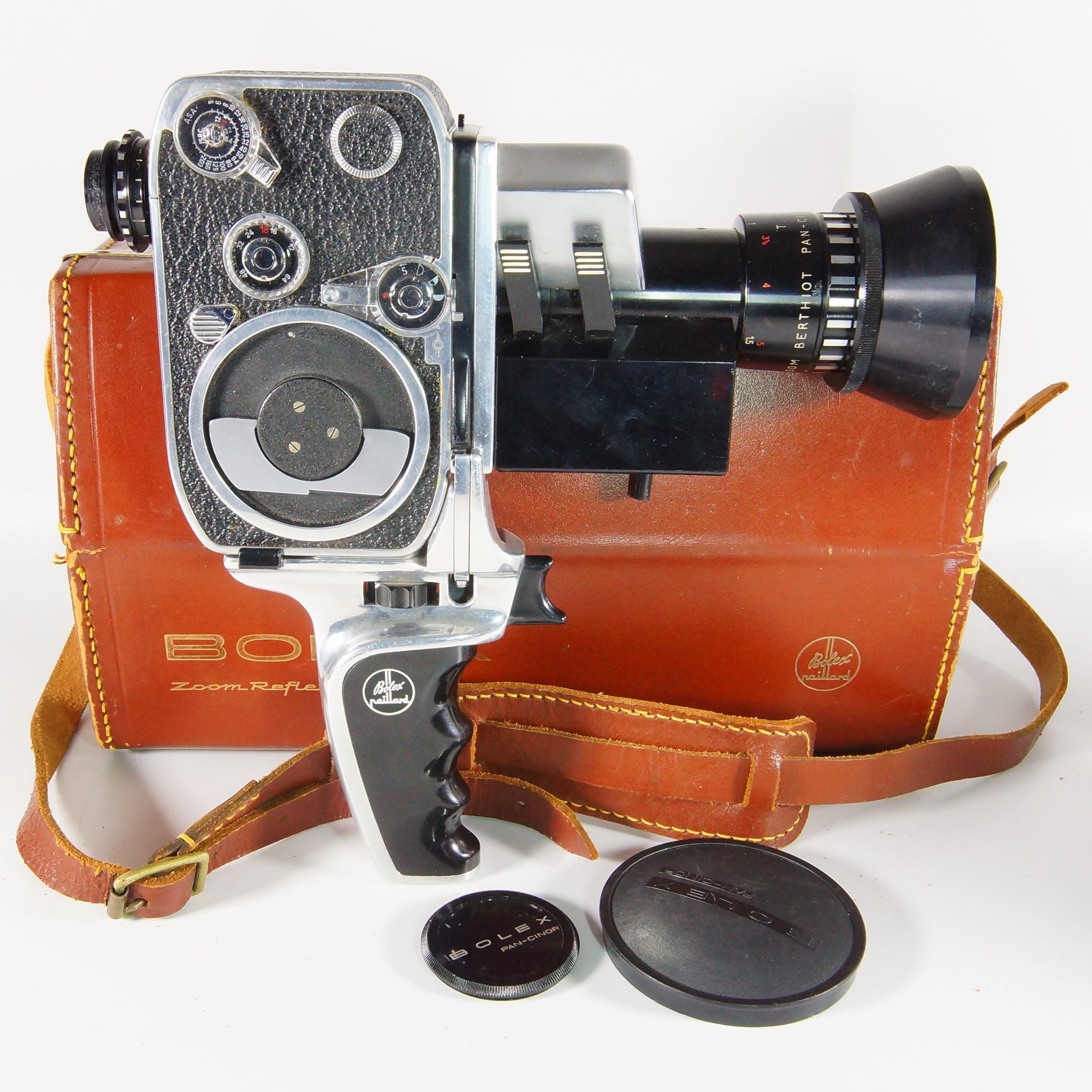 Paillard Bolex P3 8mm Movie Camera With SOM Berthiot 8-40